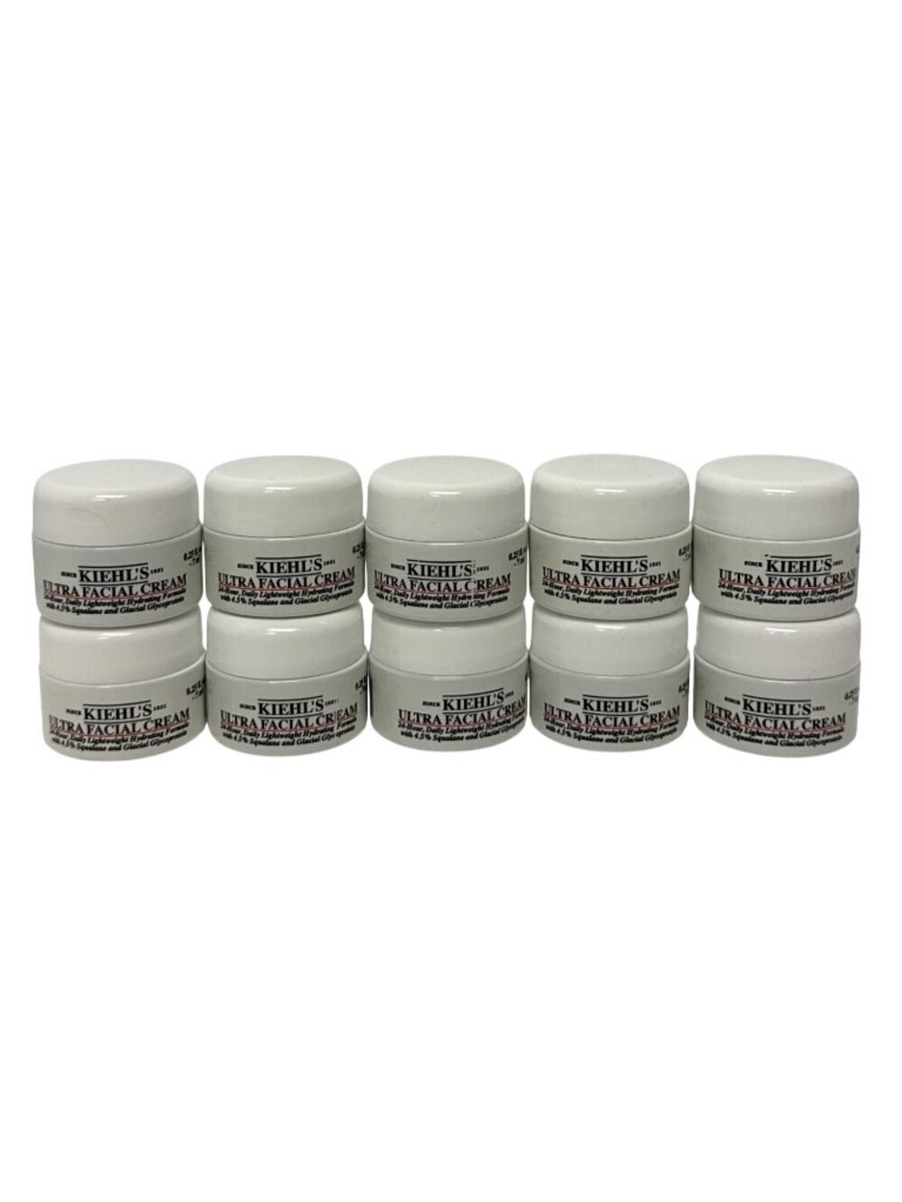 Kiehl's Ultra Facial Cream 0.25oz 7mL Travel Size Moisturizer Lot of 10 NEW